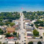 An aerial view of the town of Southampton